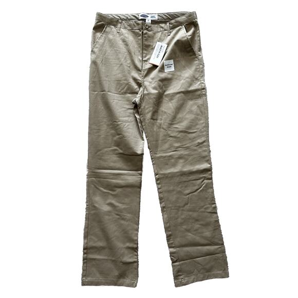 Old Navy Boys Straight Built-In Flex School Khaki Chino Pants Trousers 18 Husky - Picture 1 of 5